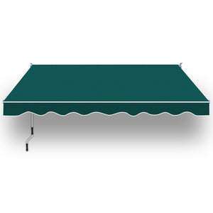 8' x 6.5' Awning Retractable Manual Yard Patio Deck Awning Cover Canopy Sunshade