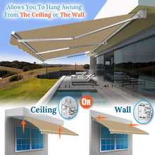 Load image into Gallery viewer, 20&#39; x 10&#39; Awning Retractable Manual Yard Patio Deck Awning Cover Canopy Sunshade
