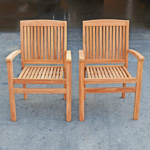 Golden Teak Wood Furniture Set (4 Chairs 1 Octagon Table)-Local Pickup Only