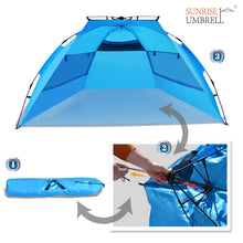 Load image into Gallery viewer, SUNRISEUMBRELLA Easy Setup Camping Tent beach tent Portable Tent with Carrying Bag-Blue
