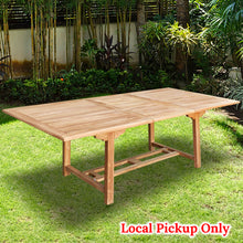 Load image into Gallery viewer, Outdoor Patio Teak Wood Rectangle Extending Table ( Local Pickup Only)
