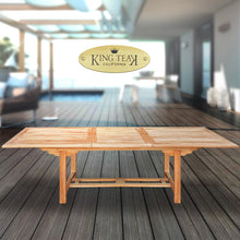 Load image into Gallery viewer, Outdoor Patio Teak Wood Rectangle Extending Table ( Local Pickup Only)
