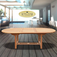 Load image into Gallery viewer, Outdoor Patio Teak Wood Oval Extending Table  ( Local Pickup Only)
