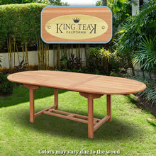 Load image into Gallery viewer, Outdoor Patio Teak Wood Oval Extending Table  ( Local Pickup Only)
