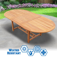 Load image into Gallery viewer, Outdoor Patio Teak Wood Oval Extending Table  ( Local Pickup Only)
