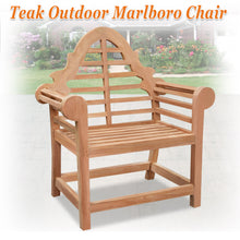 Load image into Gallery viewer, Teak 40&quot; teak outdoor Marlboro Lutyen Bench Chair（local pick up）
