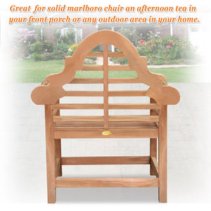 Teak 40" teak outdoor Marlboro Lutyen Bench Chair（local pick up）