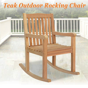 Teak Outdoor Porch Rocking Chair in Teak Wood(Local Pick Up)