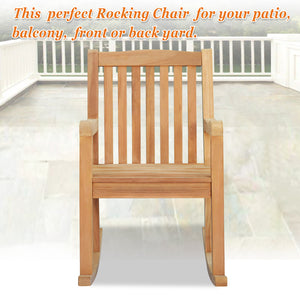 Teak Outdoor Porch Rocking Chair in Teak Wood(Local Pick Up)