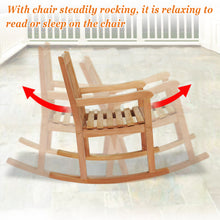 Load image into Gallery viewer, Teak Outdoor Porch Rocking Chair in Teak Wood(Local Pick Up)
