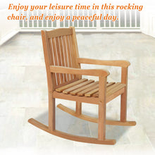 Load image into Gallery viewer, Teak Outdoor Porch Rocking Chair in Teak Wood(Local Pick Up)
