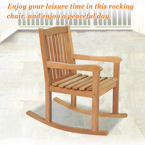 Teak Outdoor Porch Rocking Chair in Teak Wood(Local Pick Up)