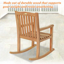 Load image into Gallery viewer, Teak Outdoor Porch Rocking Chair in Teak Wood(Local Pick Up)
