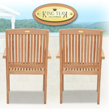 Load image into Gallery viewer, 2PCS Garden Teak Wood Finish Patio Arm Chair Outdoor Garden Patio Furniture( Local Pickup Only)
