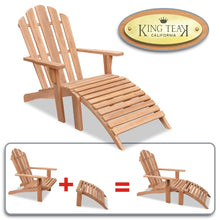 Load image into Gallery viewer, Adirondack Chair and Footstool Set Outdoor Patio Deck Garden Lounge Furniture(Local Pickup Only)
