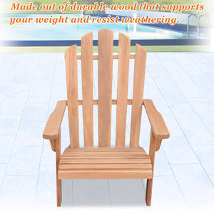 Adirondack Chair and Footstool Set Outdoor Patio Deck Garden Lounge Furniture(Local Pickup Only)