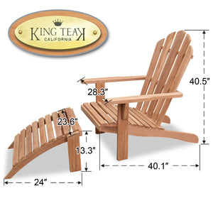 Adirondack Chair and Footstool Set Outdoor Patio Deck Garden Lounge Furniture(Local Pickup Only)