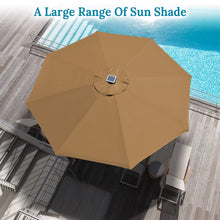 Load image into Gallery viewer, 10&#39; Patio Umbrella LED Lighted Tilt Aluminum Garden Market Balcony Outdoor Sunshade
