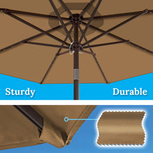 Load image into Gallery viewer, 10&#39; Patio Umbrella LED Lighted Tilt Aluminum Garden Market Balcony Outdoor Sunshade
