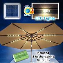 Load image into Gallery viewer, 10&#39; Patio Umbrella LED Lighted Tilt Aluminum Garden Market Balcony Outdoor Sunshade
