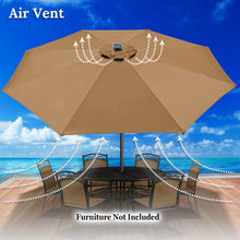 Load image into Gallery viewer, 10&#39; Patio Umbrella LED Lighted Tilt Aluminum Garden Market Balcony Outdoor Sunshade
