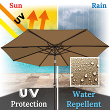 Load image into Gallery viewer, 10&#39; Patio Umbrella LED Lighted Tilt Aluminum Garden Market Balcony Outdoor Sunshade
