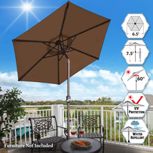 Load image into Gallery viewer, 6.5ft Outdoor Patio Umbrella LED Lighted Tilt Aluminum Garden Market Balcony Sunshade
