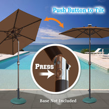 Load image into Gallery viewer, 6.5ft Outdoor Patio Umbrella LED Lighted Tilt Aluminum Garden Market Balcony Sunshade
