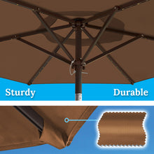 Load image into Gallery viewer, 6.5ft Outdoor Patio Umbrella LED Lighted Tilt Aluminum Garden Market Balcony Sunshade
