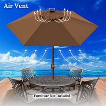 Load image into Gallery viewer, 6.5ft Outdoor Patio Umbrella LED Lighted Tilt Aluminum Garden Market Balcony Sunshade
