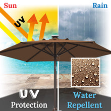 Load image into Gallery viewer, 6.5ft Outdoor Patio Umbrella LED Lighted Tilt Aluminum Garden Market Balcony Sunshade
