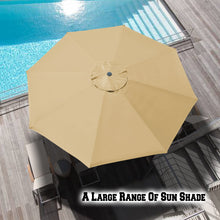 Load image into Gallery viewer, 10&#39; Patio Umbrella 8 Ribs with Tilt and Crank Outdoor Garden Market Parasol Sunshade in Beige Color
