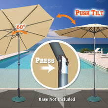 Load image into Gallery viewer, 10&#39; Patio Umbrella 8 Ribs with Tilt and Crank Outdoor Garden Market Parasol Sunshade in Beige Color
