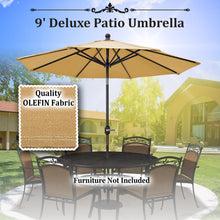 Load image into Gallery viewer, 9 Ft Outdoor Table Aluminum Patio Umbrella with Auto Tilt and Crank,  OLIFEN Cover
