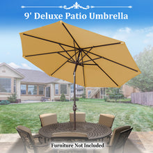 Load image into Gallery viewer, 9 Ft Outdoor Table Aluminum Patio Umbrella with Auto Tilt and Crank,  OLIFEN Cover
