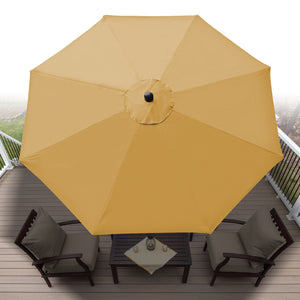 9 Ft Outdoor Table Aluminum Patio Umbrella with Auto Tilt and Crank,  OLIFEN Cover