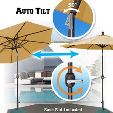 Load image into Gallery viewer, 9 Ft Outdoor Table Aluminum Patio Umbrella with Auto Tilt and Crank,  OLIFEN Cover
