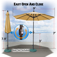 Load image into Gallery viewer, 9 Ft Outdoor Table Aluminum Patio Umbrella with Auto Tilt and Crank,  OLIFEN Cover
