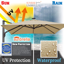 Load image into Gallery viewer, 13&#39; x 10&#39; BIG ROMA Rectanglar Cantilever Umbrella Heavy duty Offset Solar Umbrella (Local Pickup Only)
