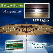 Load image into Gallery viewer, 9&#39; Patio Battery Lighted LED Umbrella Tilt Sunshade Garden Balcony
