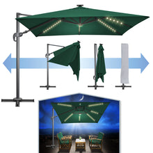 Load image into Gallery viewer, Outdoor 10&#39;x10&#39; LED Light Offset Cantilever Umbrella Patio Hanging Umbrella GLEAMINGG (ONLY LOCAL PICK UP) )
