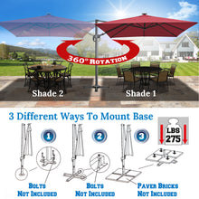 Load image into Gallery viewer, Outdoor 10&#39;x10&#39; LED Light Offset Cantilever Umbrella Patio Hanging Umbrella GLEAMINGG (ONLY LOCAL PICK UP) )
