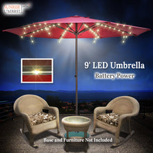 Load image into Gallery viewer, 9ft Patio Battery Light LED Umbrella (SAMPLE)
